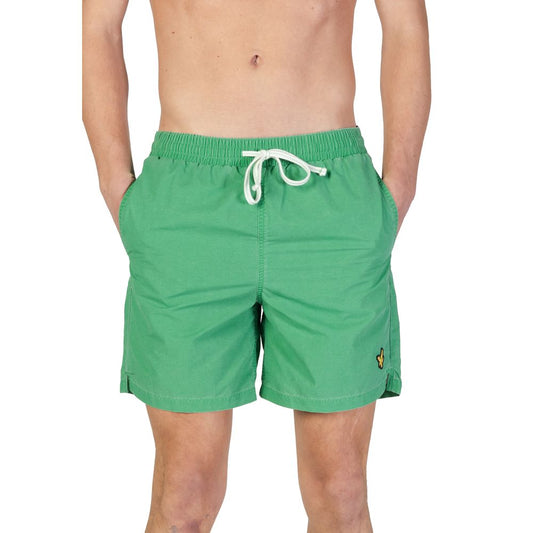 Green Nylon Swim Shorts