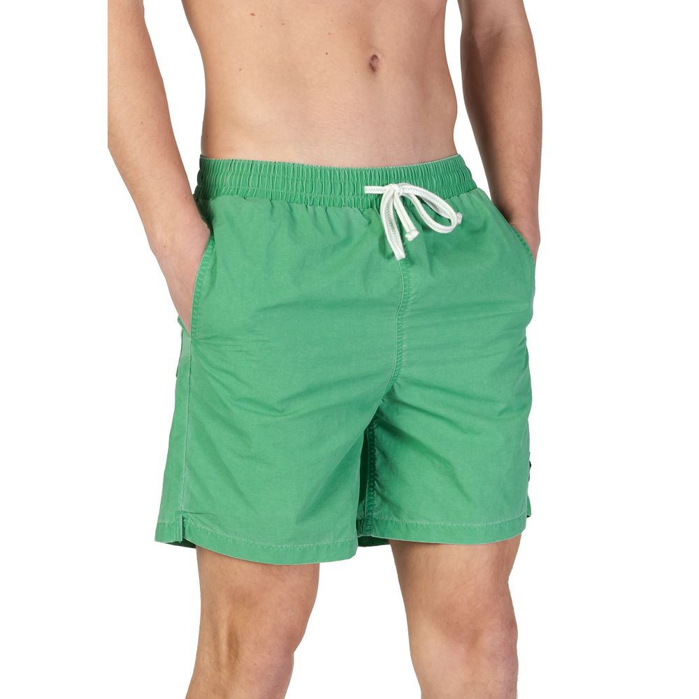 Green Nylon Swim Shorts