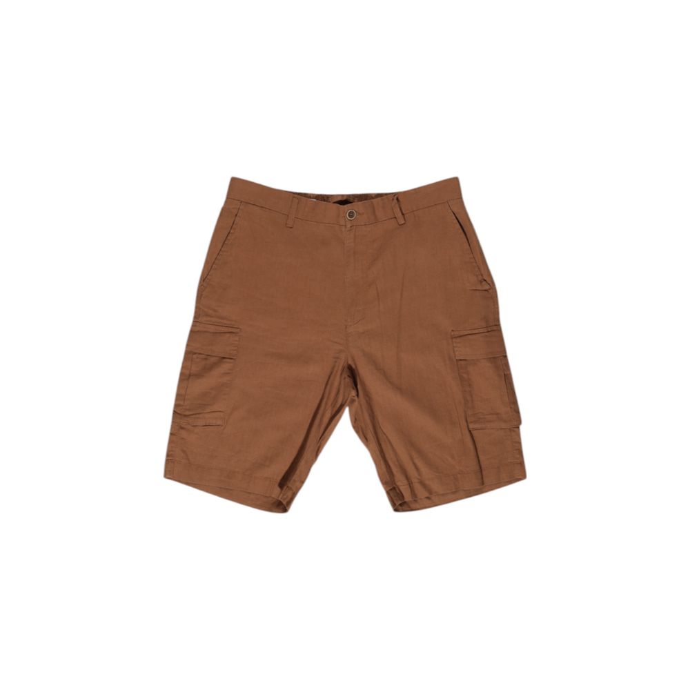 Brown Linen Bermuda Shorts