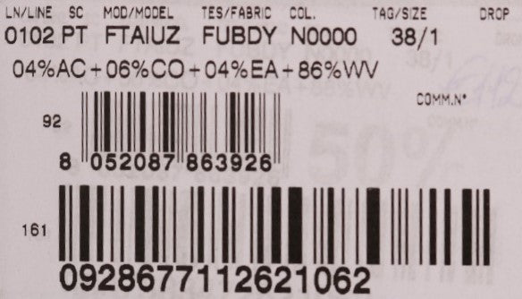 Black Wool Stretch Crystal Pants