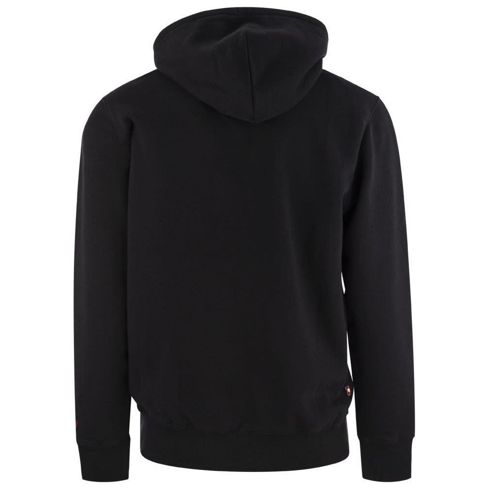 Black Cotton Men's Hoodie