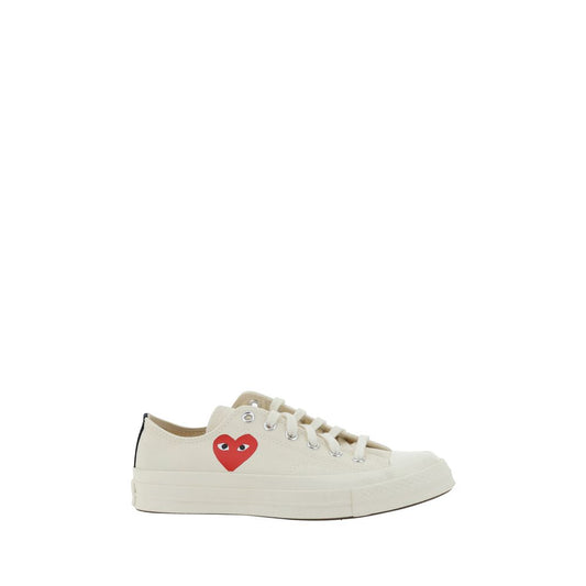 White Rubber Low Top Sneakers