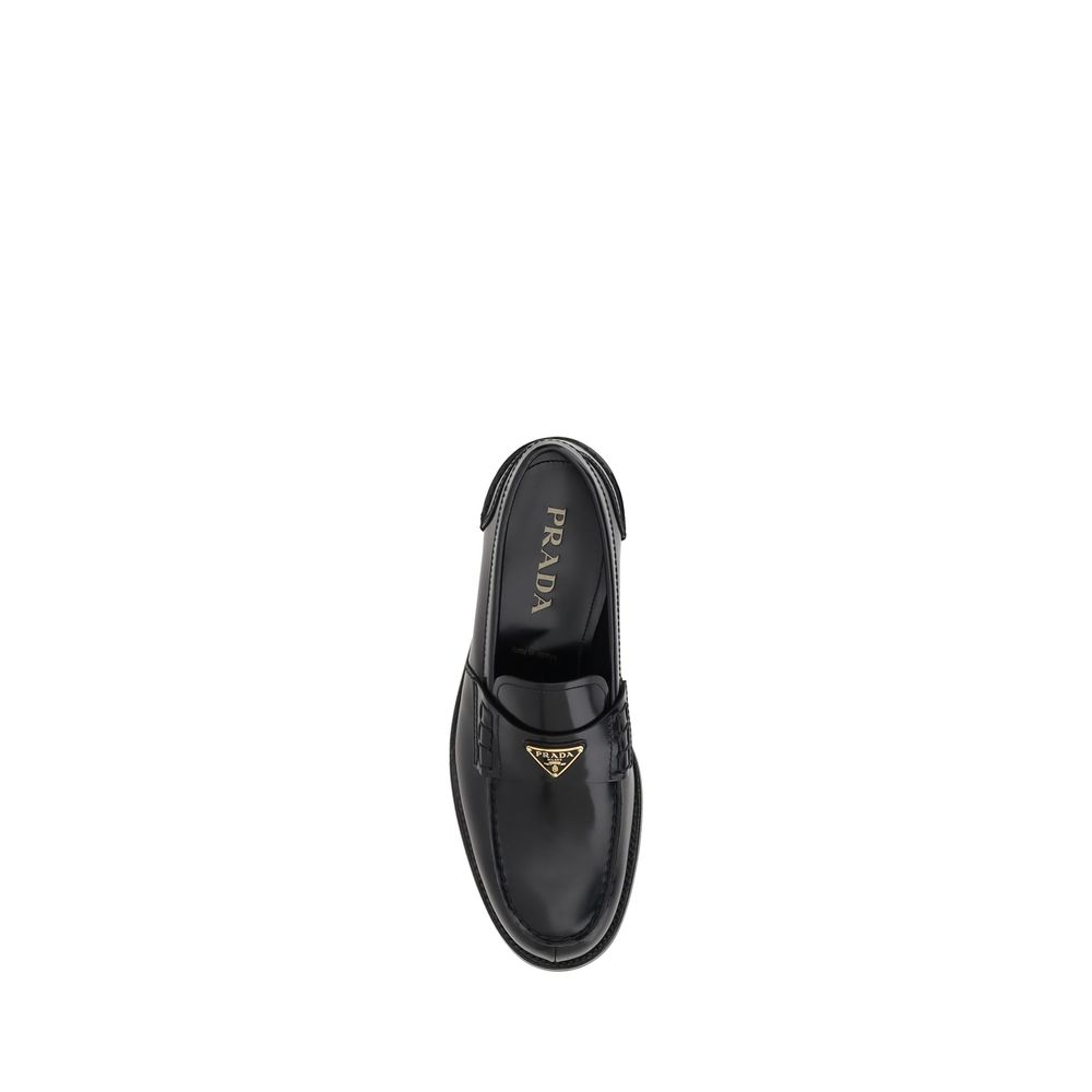 Black Calf Leather Bos Taurus Slip-On Loafers