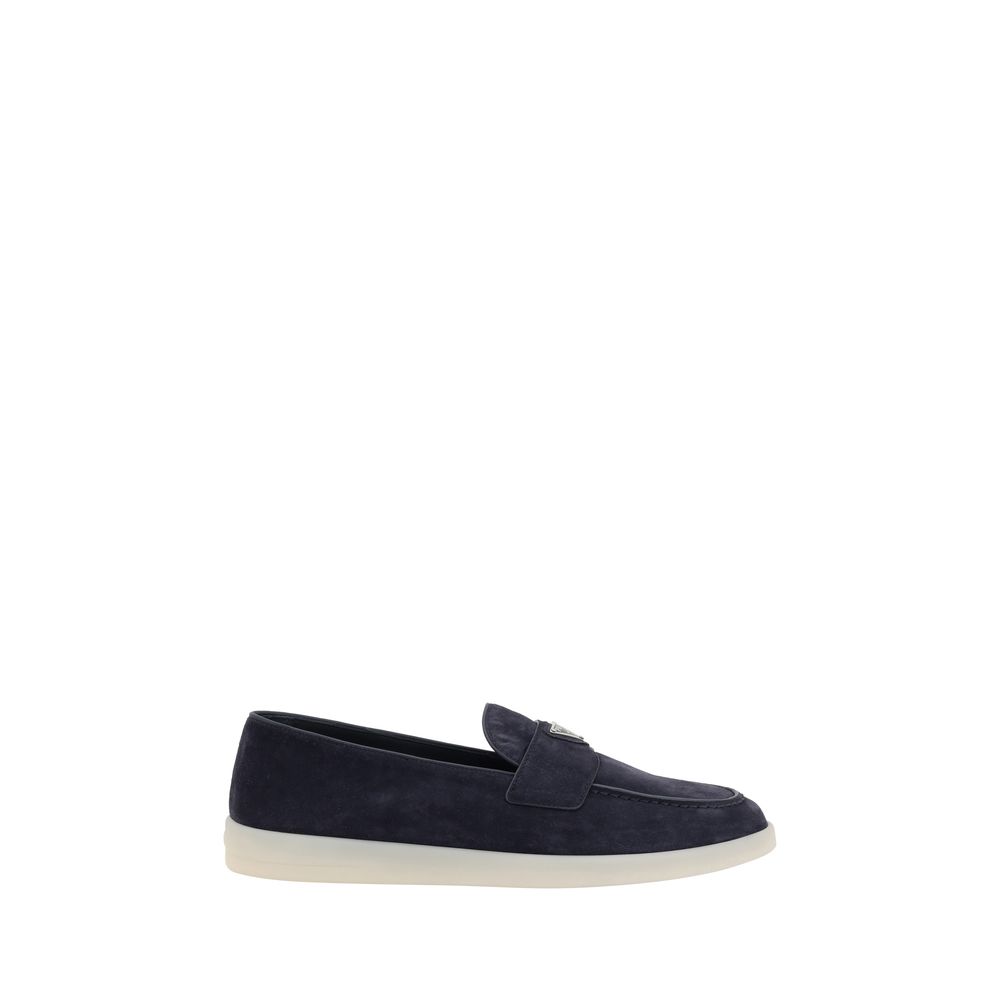 Blue Rubber Slip-On Loafers