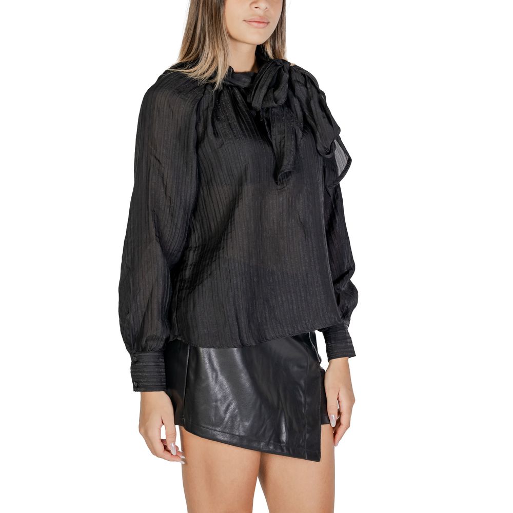 Black Polyester Blouse