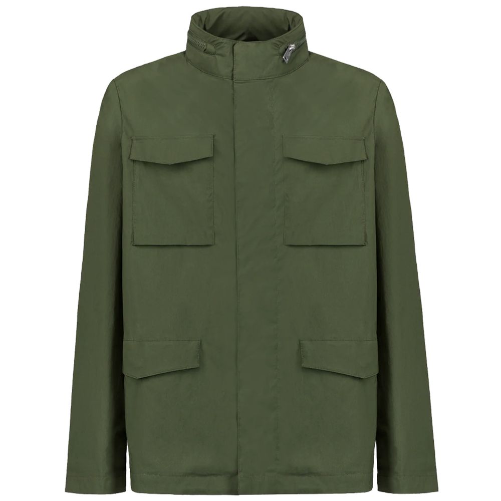 Green Cotton Men's Jacket