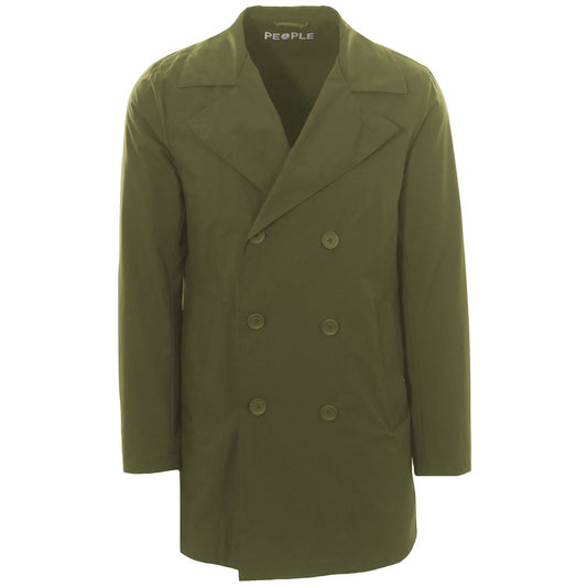 Green Recycled Polyester Trench Coat