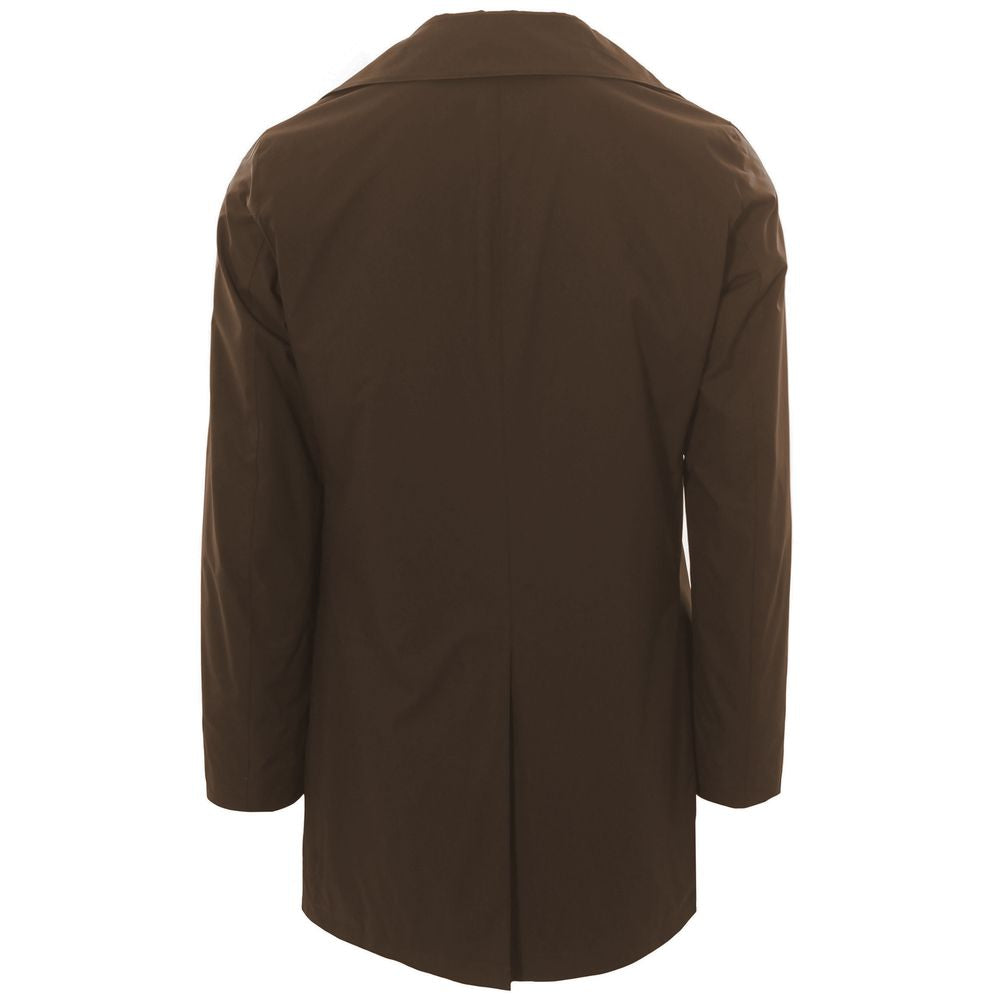 Brown Recycled Polyester Men Jacket