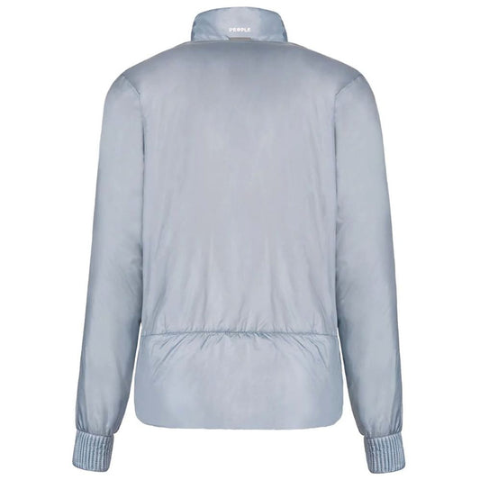Light Blue Nylon Women Jacket
