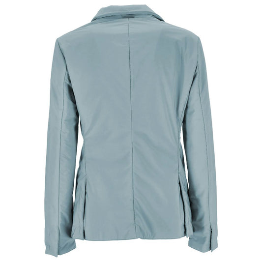 Light Blue Polyester Women Jacket