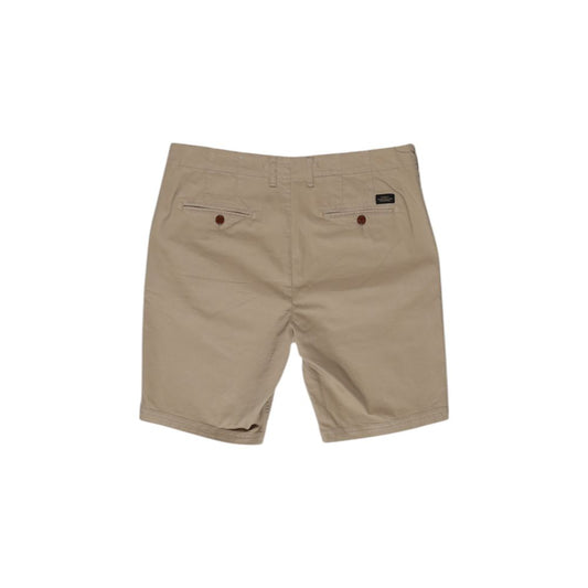 Beige Cotton Bermuda Shorts