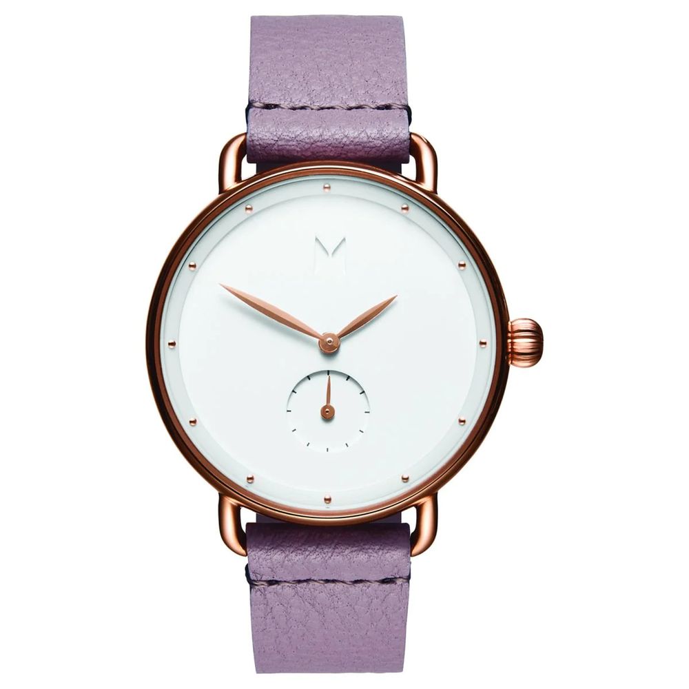Purple Leather Dress Watch