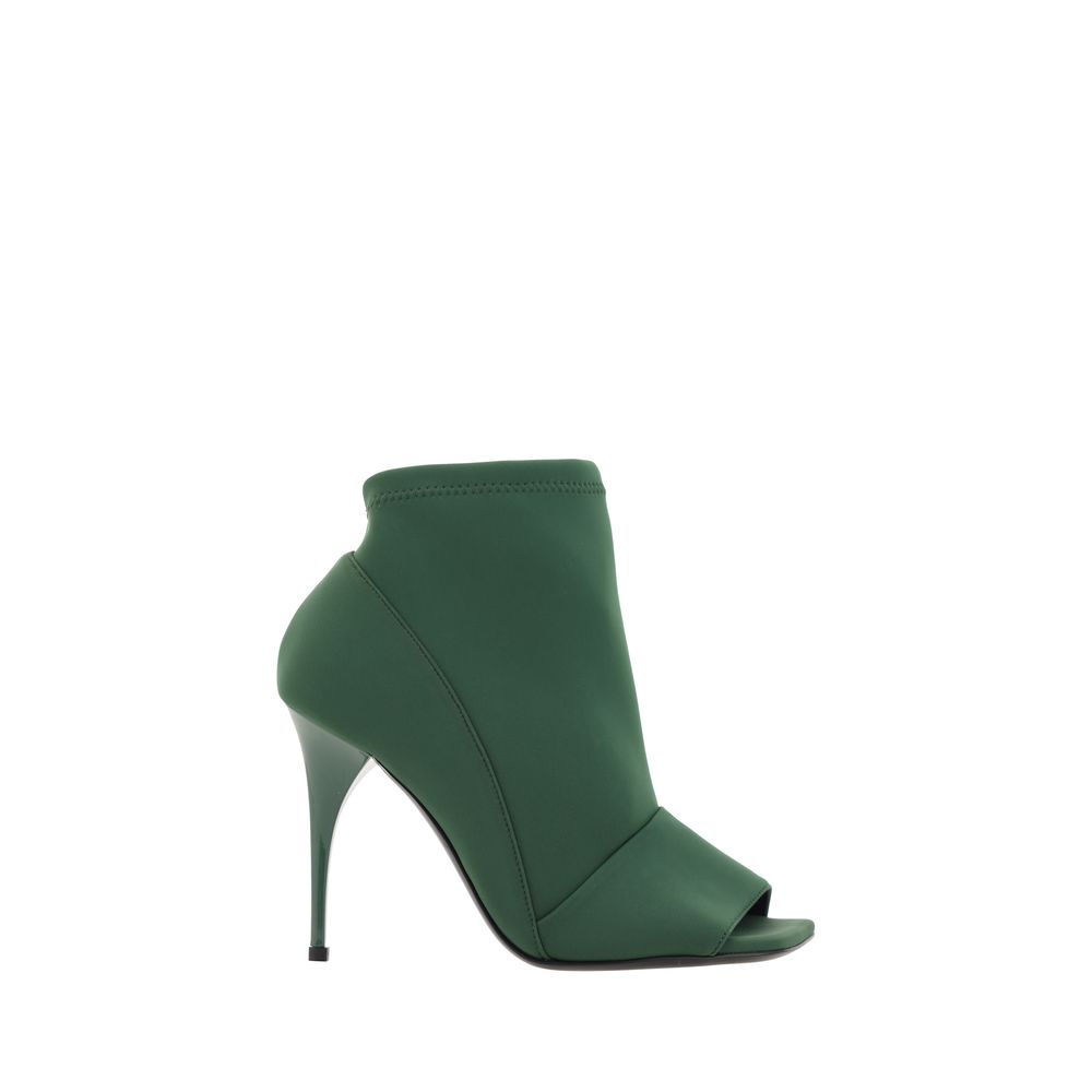 Green Polyamide High Heel Pumps