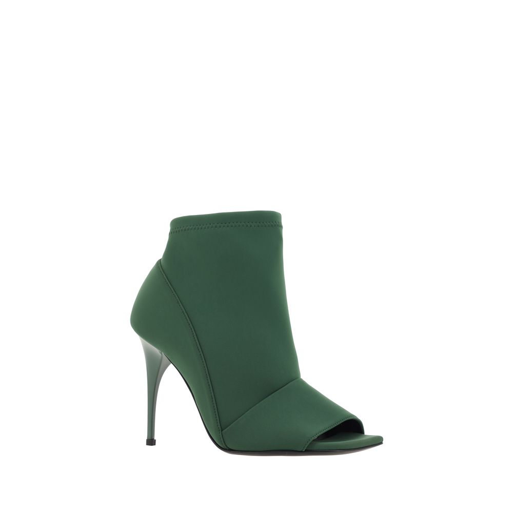Green Polyamide High Heel Pumps