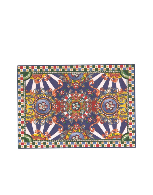 Multicolor Carretto Siciliano Envelope Post Card Holder