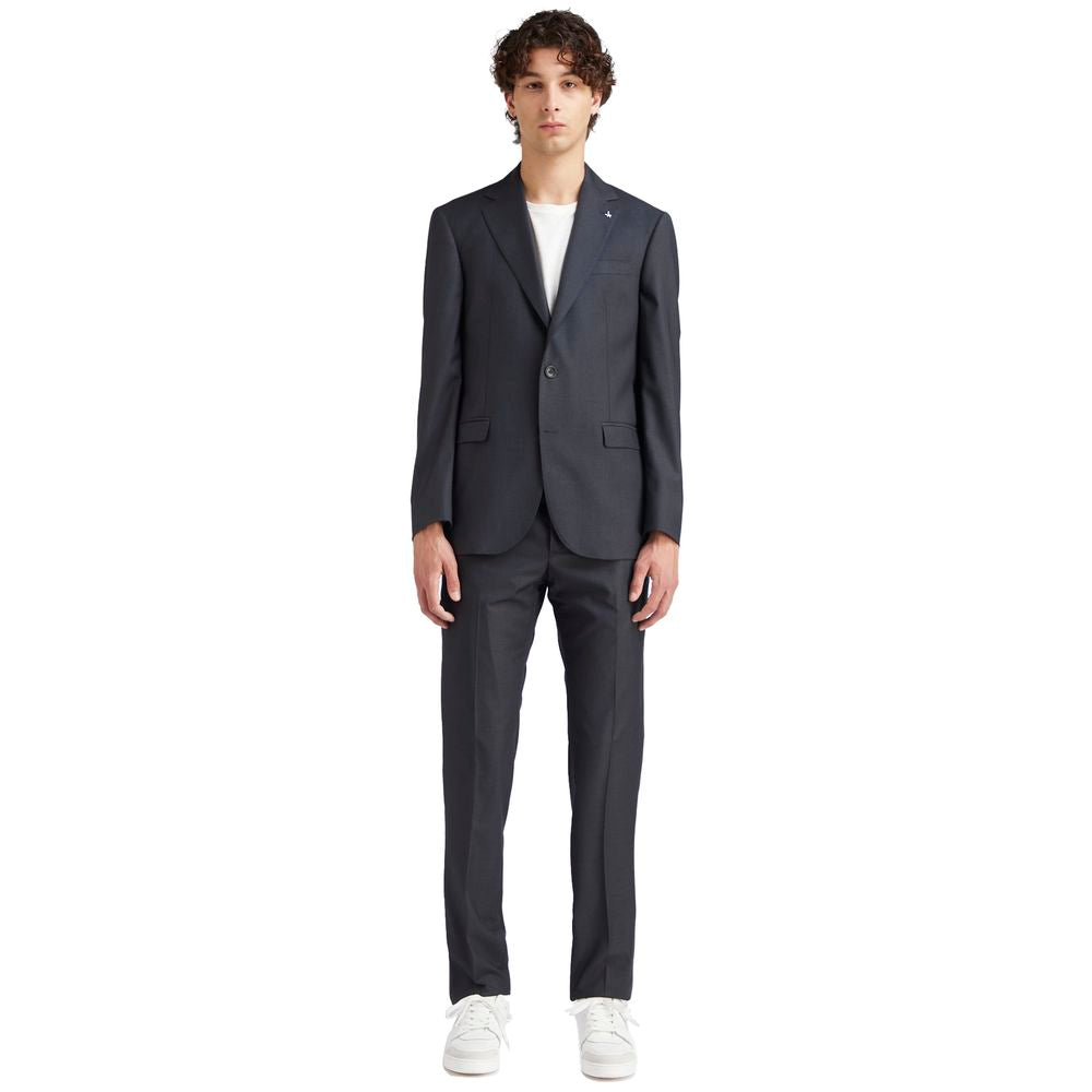 Gray Polyester Men Suit