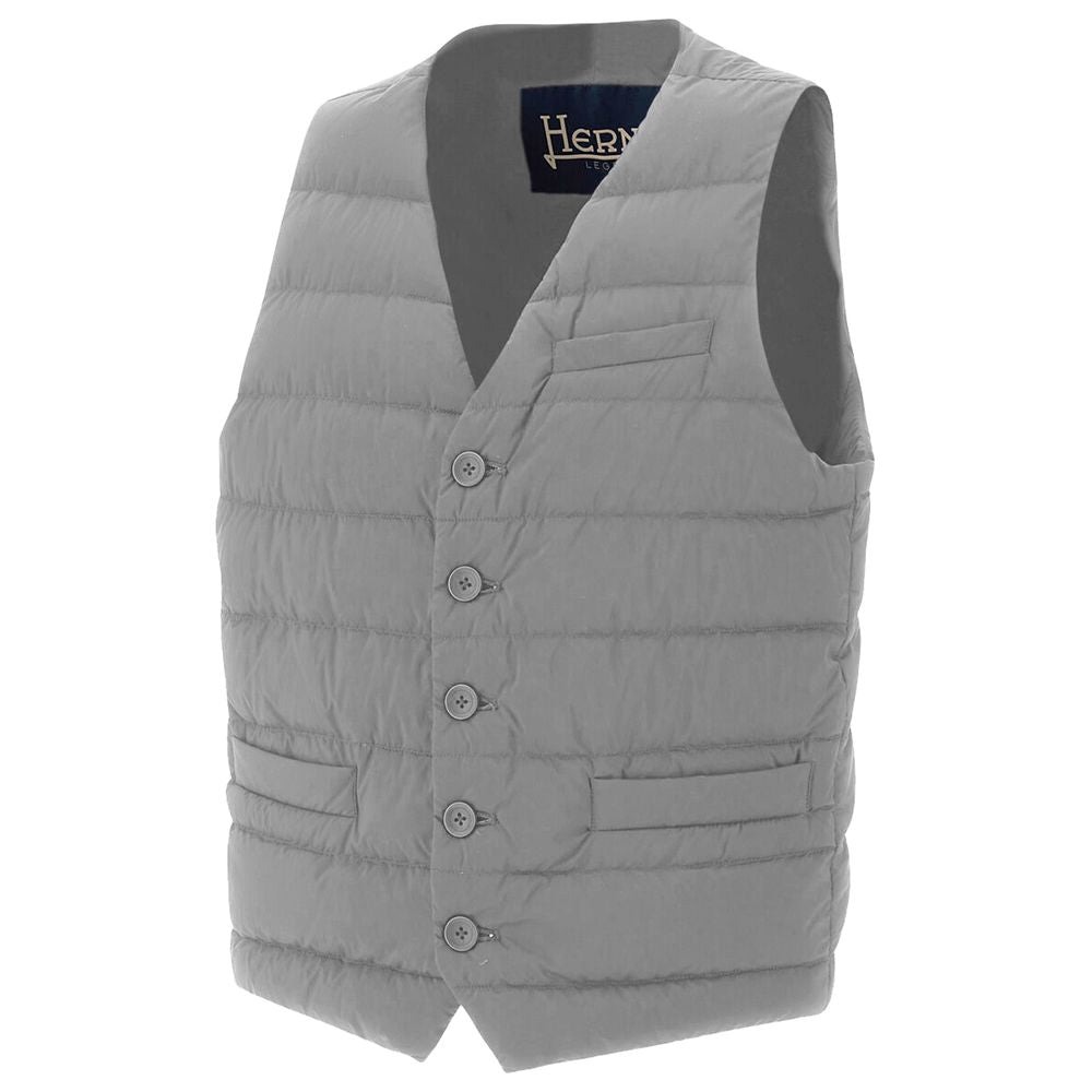 Gray Nylon Men Vest