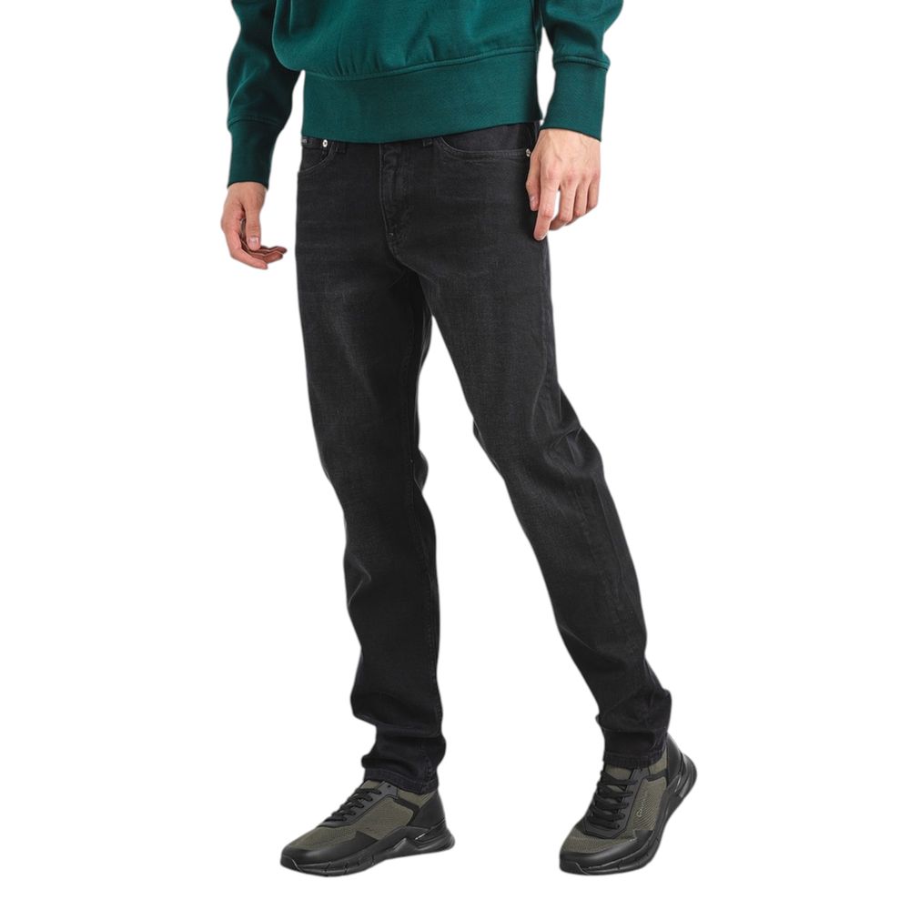 Black Cotton Slim Fit Jean