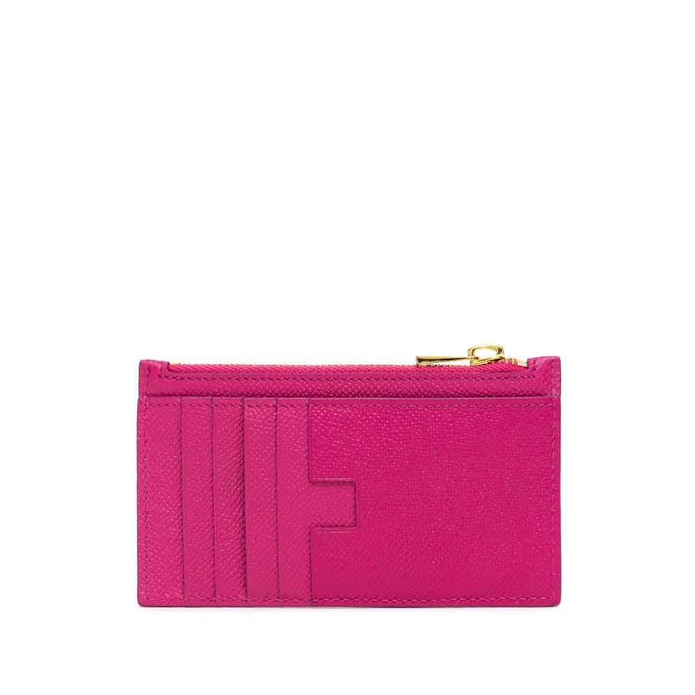 Fuchsia Leather Cardholder