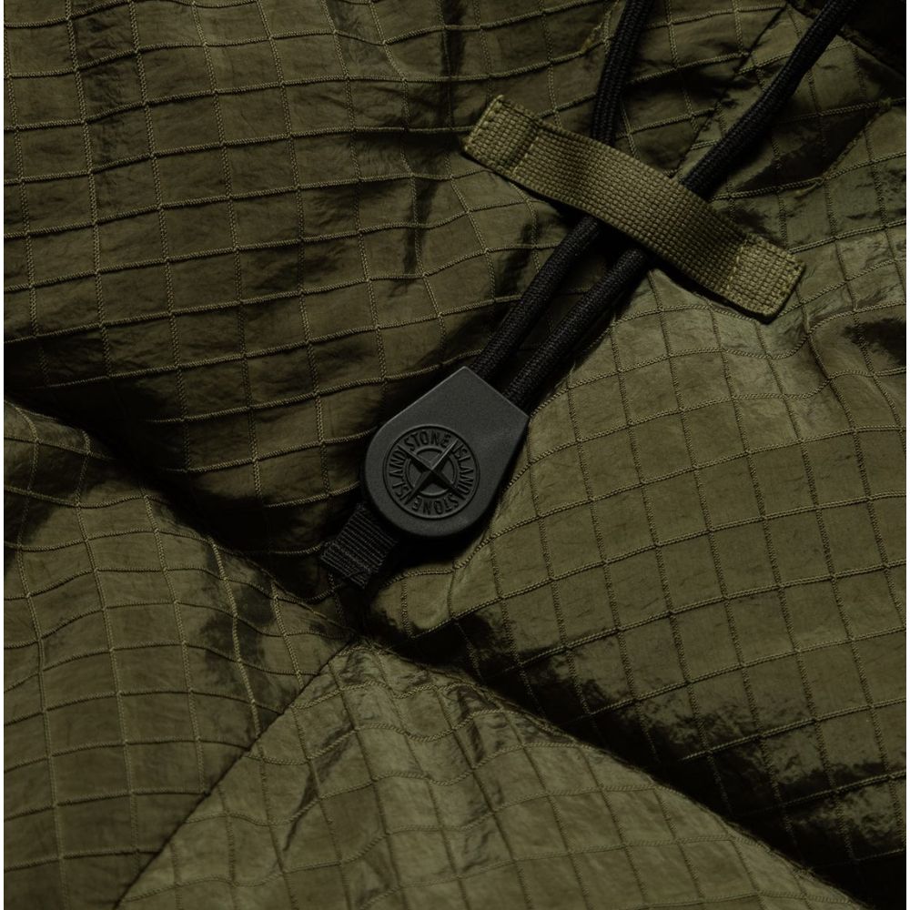 Green Nylon Men Parka