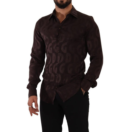 Bordeaux Silk Dress Shirt