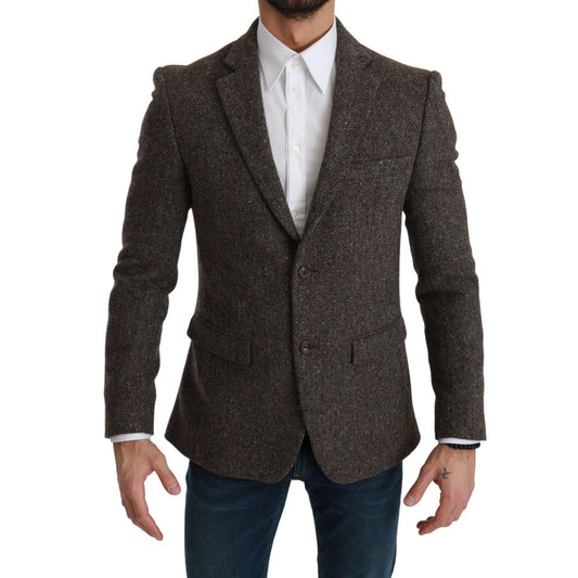 Brown Virgin Wool Blazer