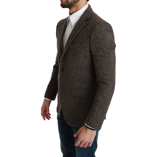Brown Virgin Wool Blazer