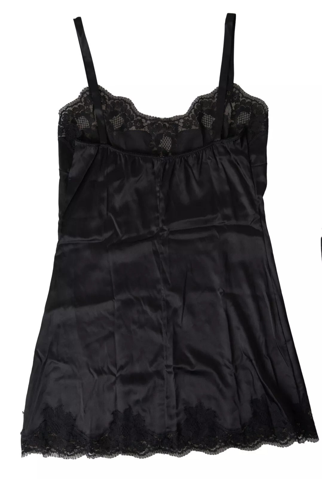 Black Lace Silk Sleepwear Camisole Top Underwear