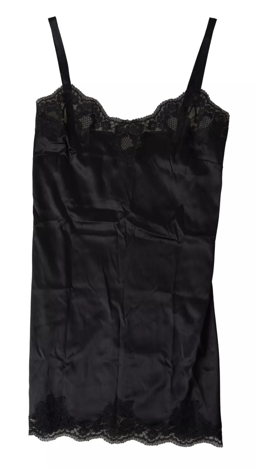 Black Lace Silk Sleepwear Camisole Top Underwear