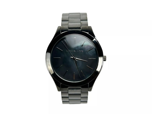 Slim Runway Gun Metal Stainless Steel Watch MK3413 NO BOX