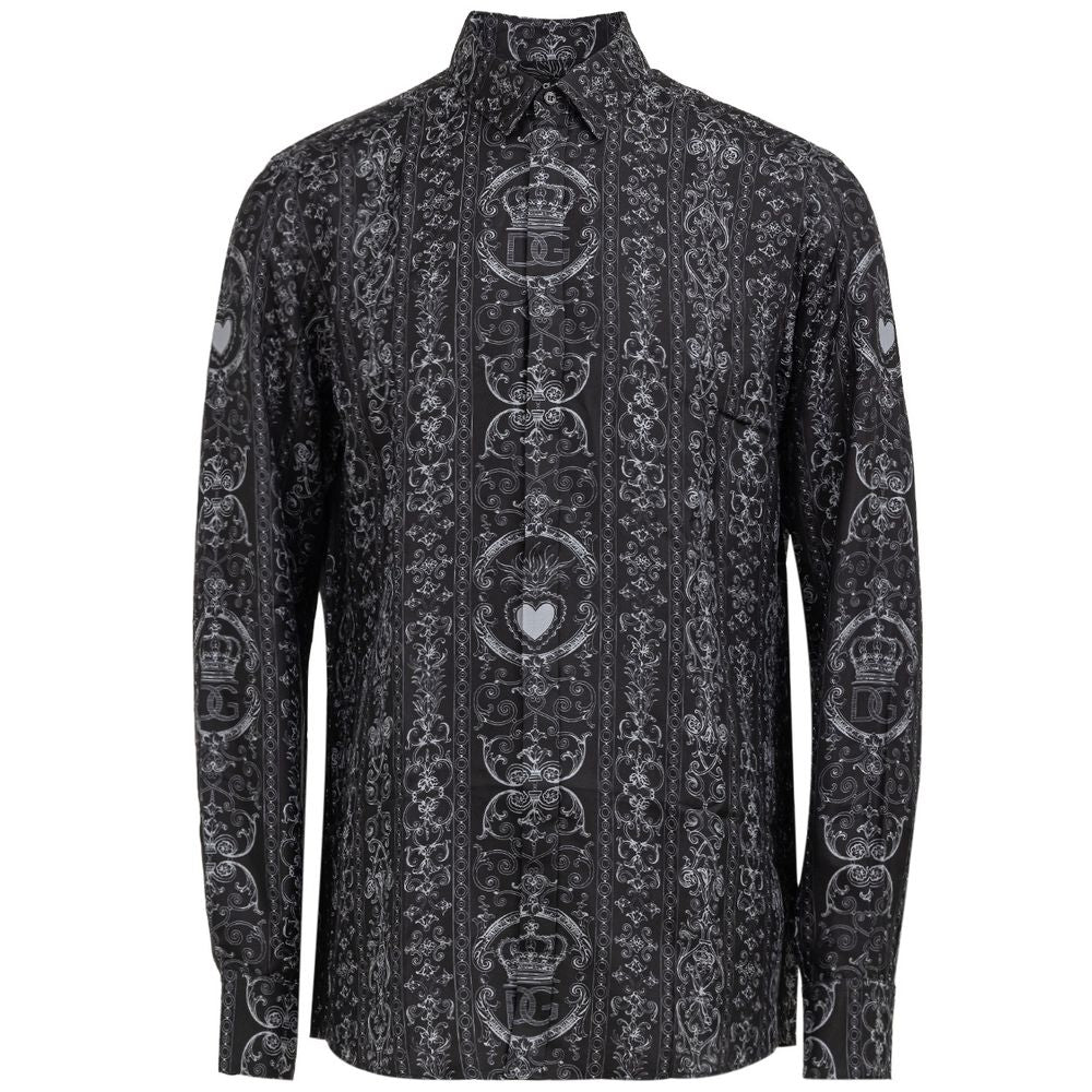 Gray Silk Pattern Shirt