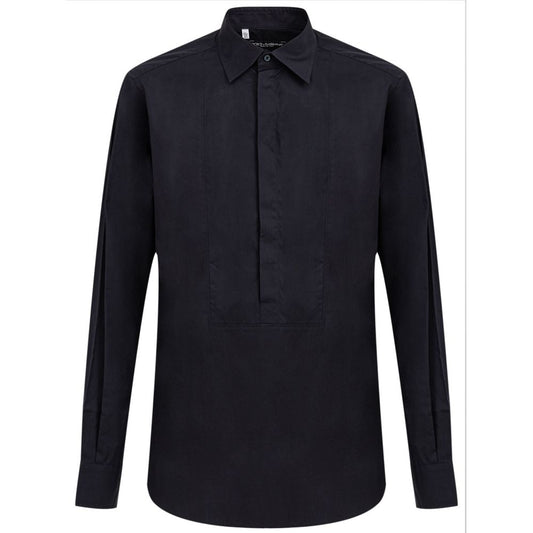 Navy Blue Cotton Dress Shirt