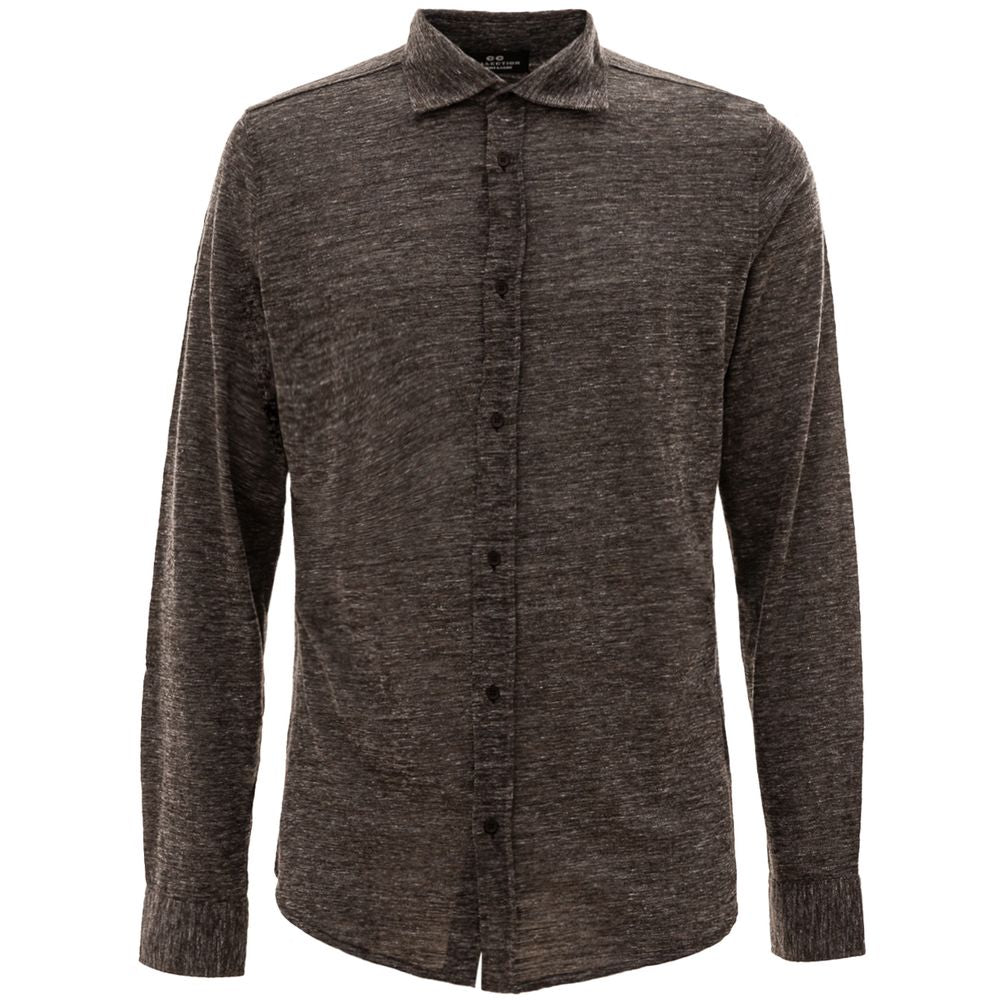 Gray Wool Dress Shirt