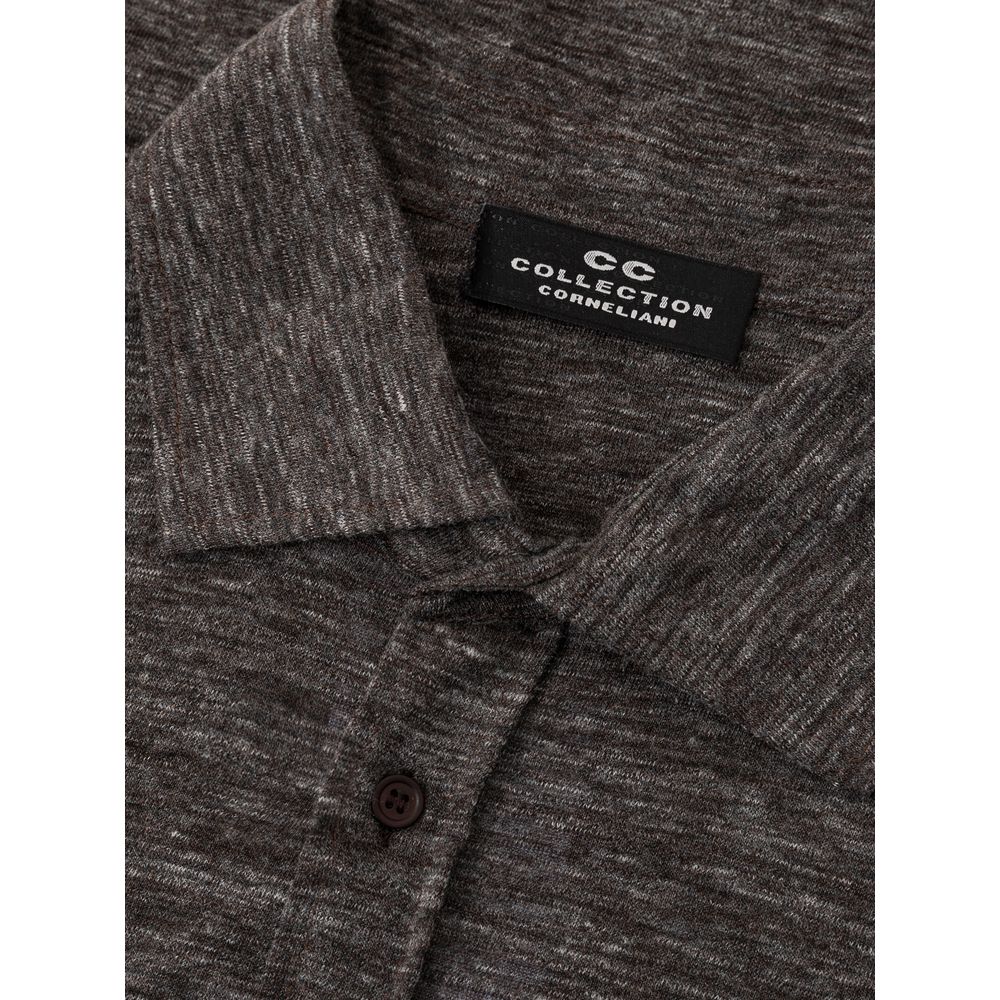 Gray Wool Dress Shirt