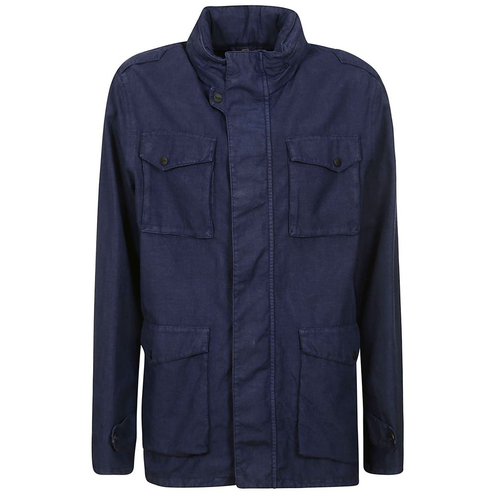 Blue Linen Men Jacket