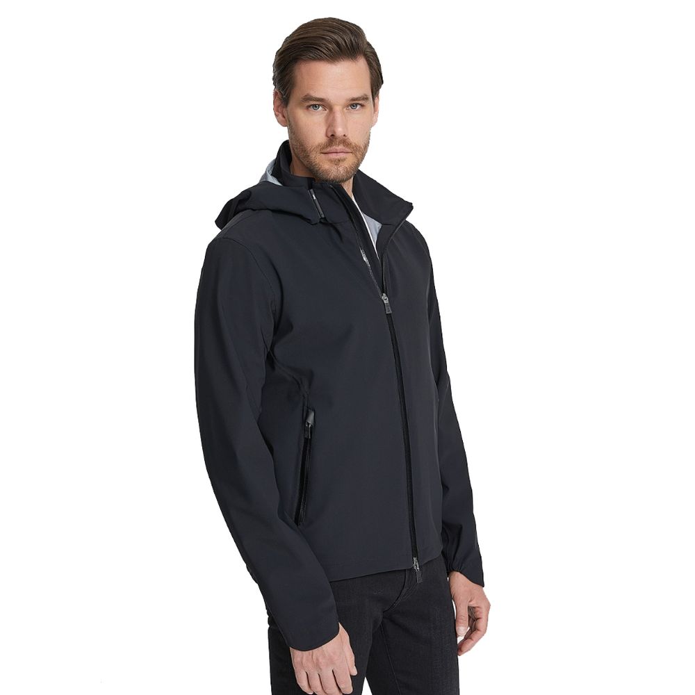 Black Nylon Men Jacket
