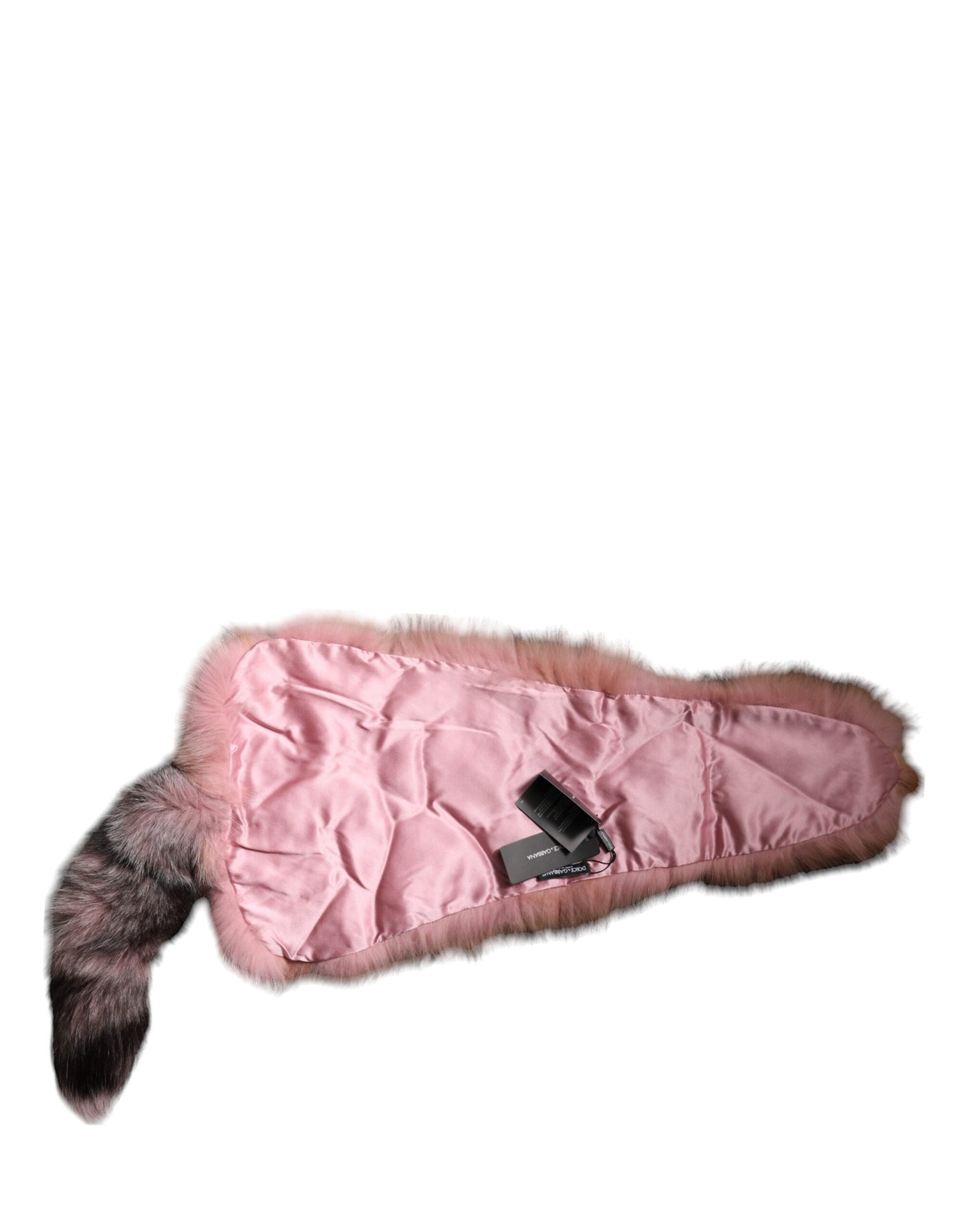 Pink Frost Fox Fur Neck Warmer Winter Scarf