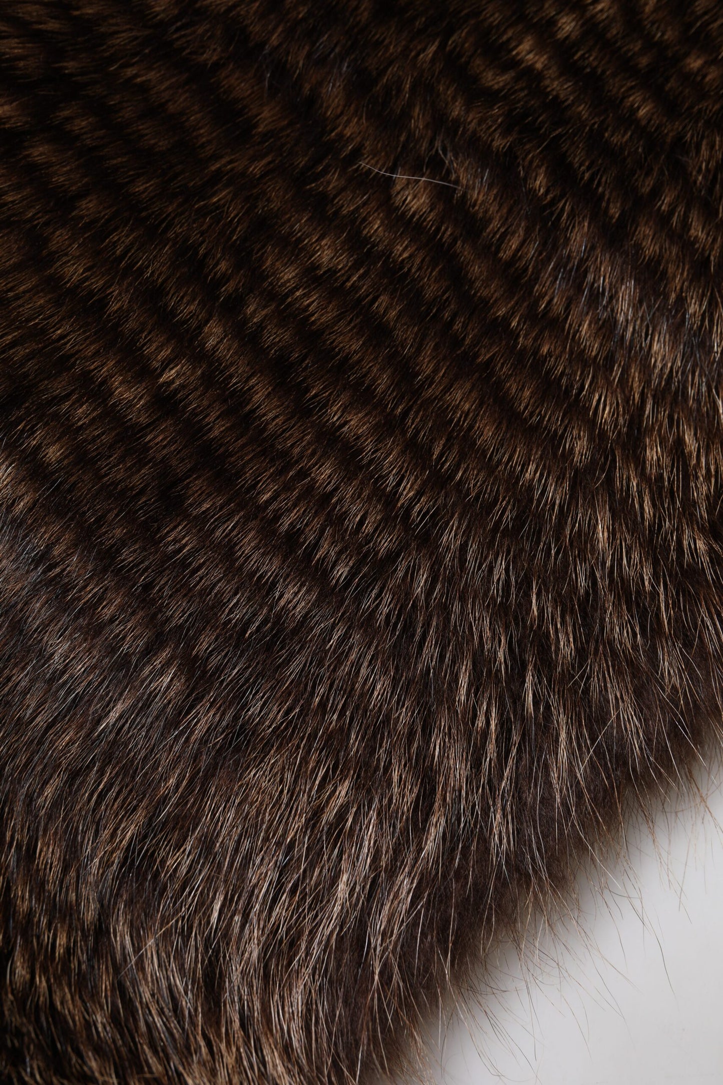 Brown Raccoon Fur Neck Warmer Winter Scarf