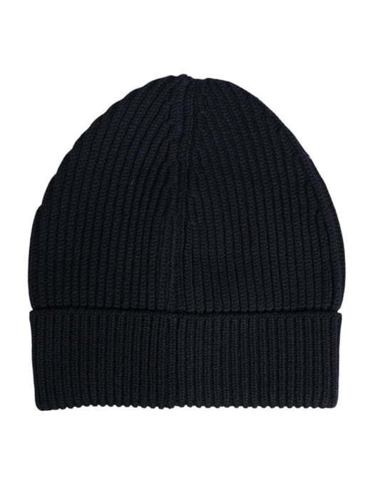 Black Cashmere Knitted Winter Beanie Hat