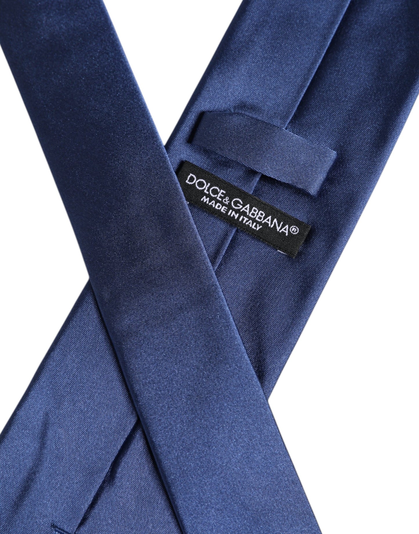 Blue Solid Silk Adjustable Necktie Tie