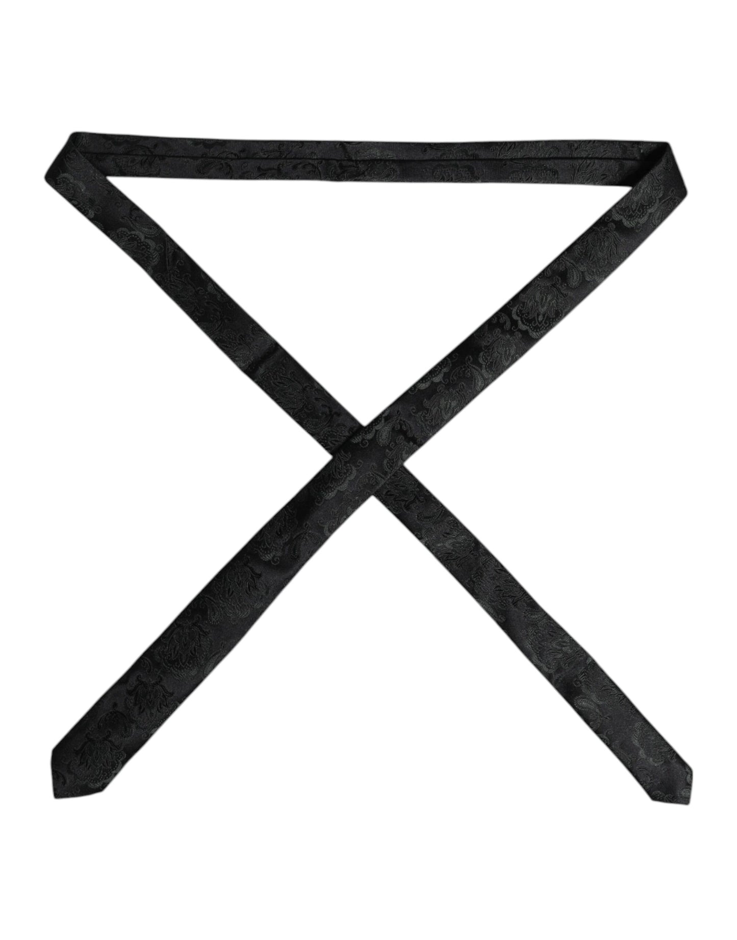 Dark Green Floral Silk Adjustable Necktie Tie