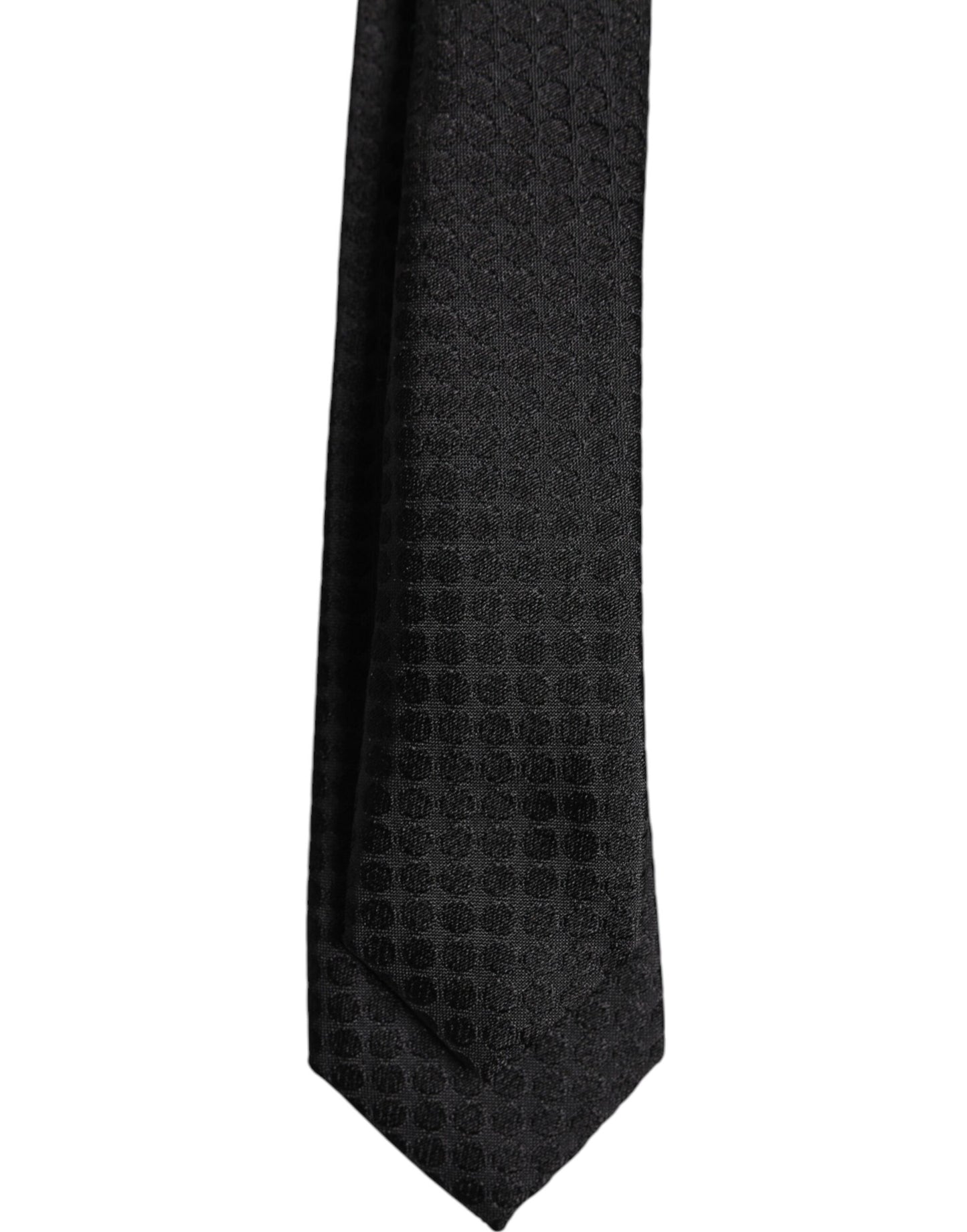 Black Circles Silk Adjustable Necktie Tie