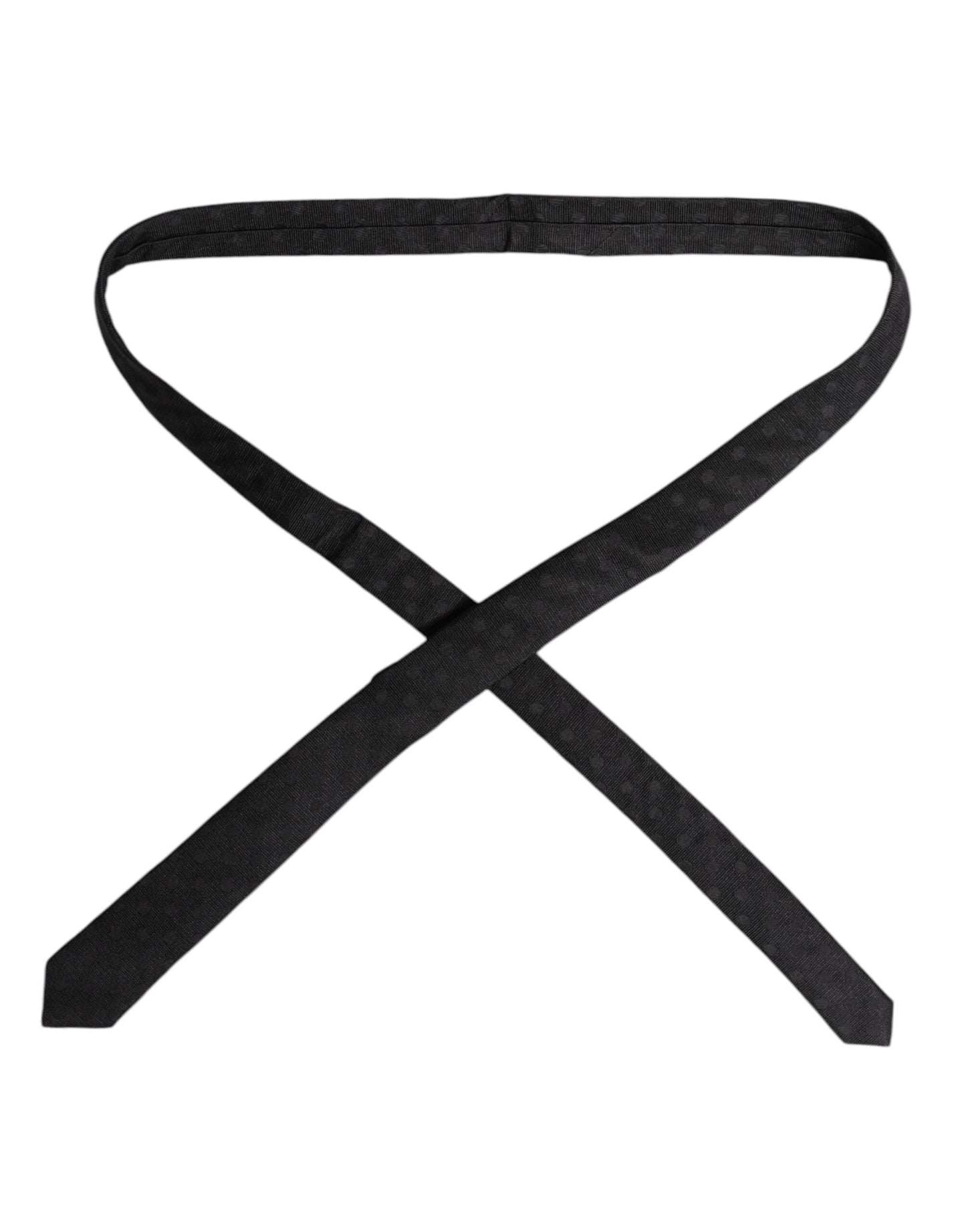 Black Circles Silk Adjustable Necktie Tie