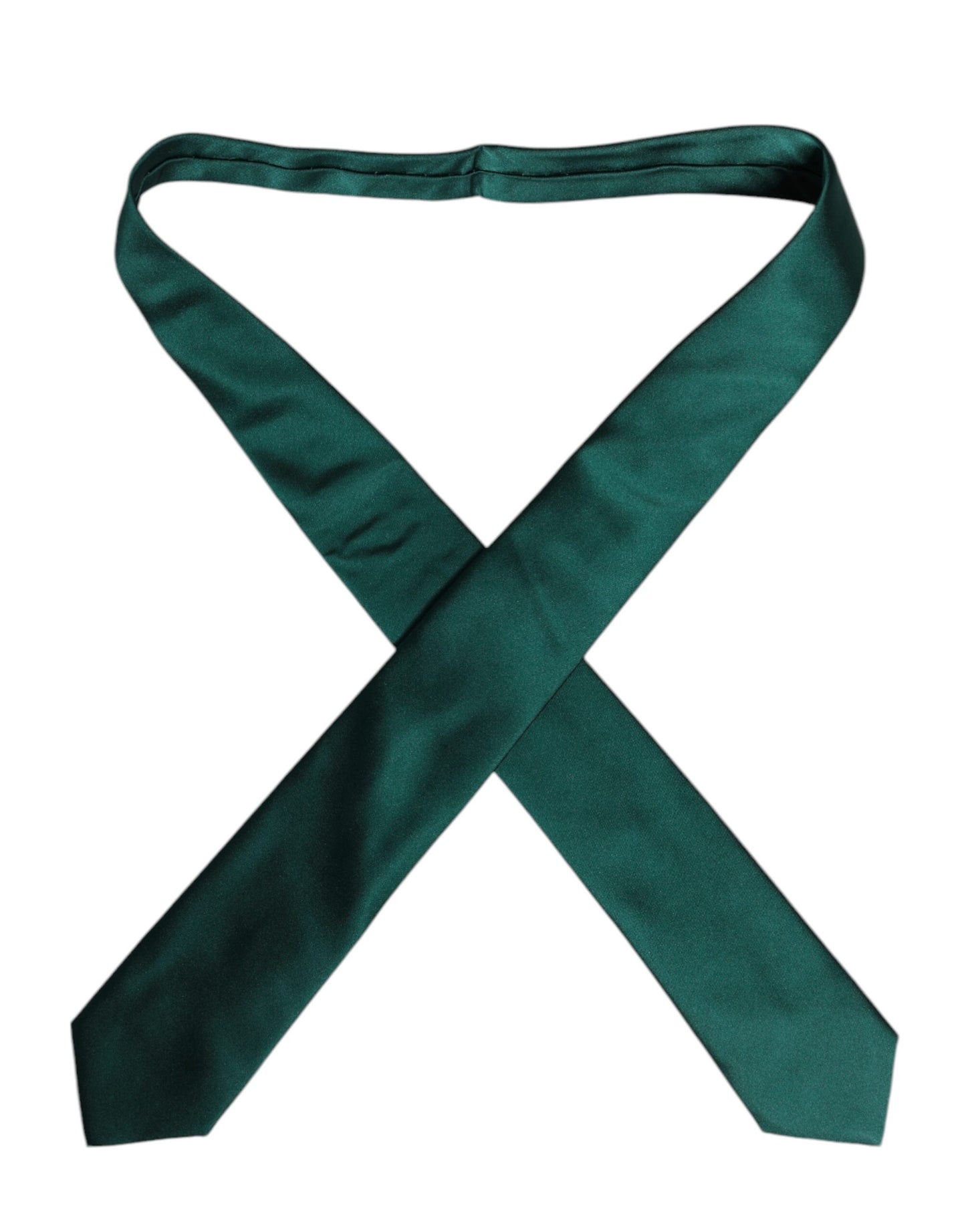 Green Solid Cotton Adjustable Necktie Tie