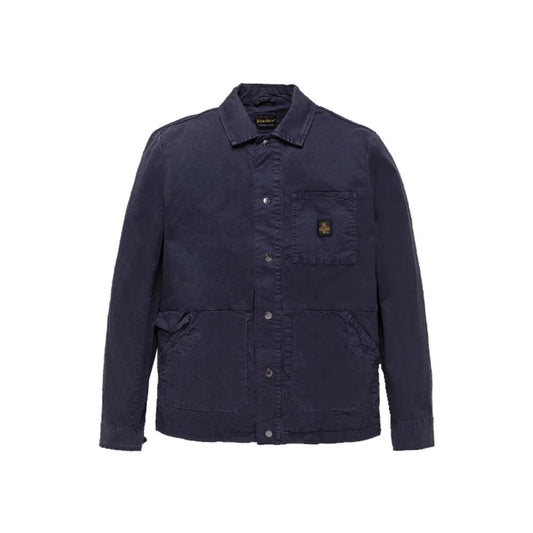 Blue Cotton Men's Jacket