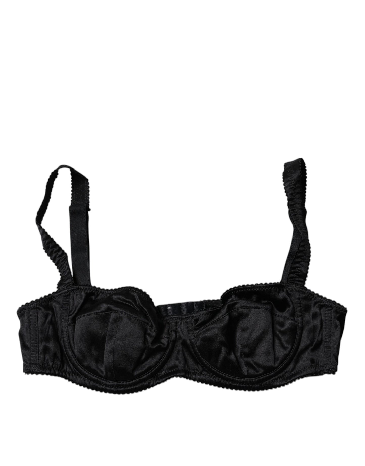 Black Silk Stretch Balconette Brassiere Underwear