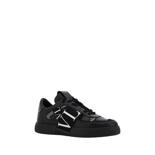 Black Leather VL7N Sneakers