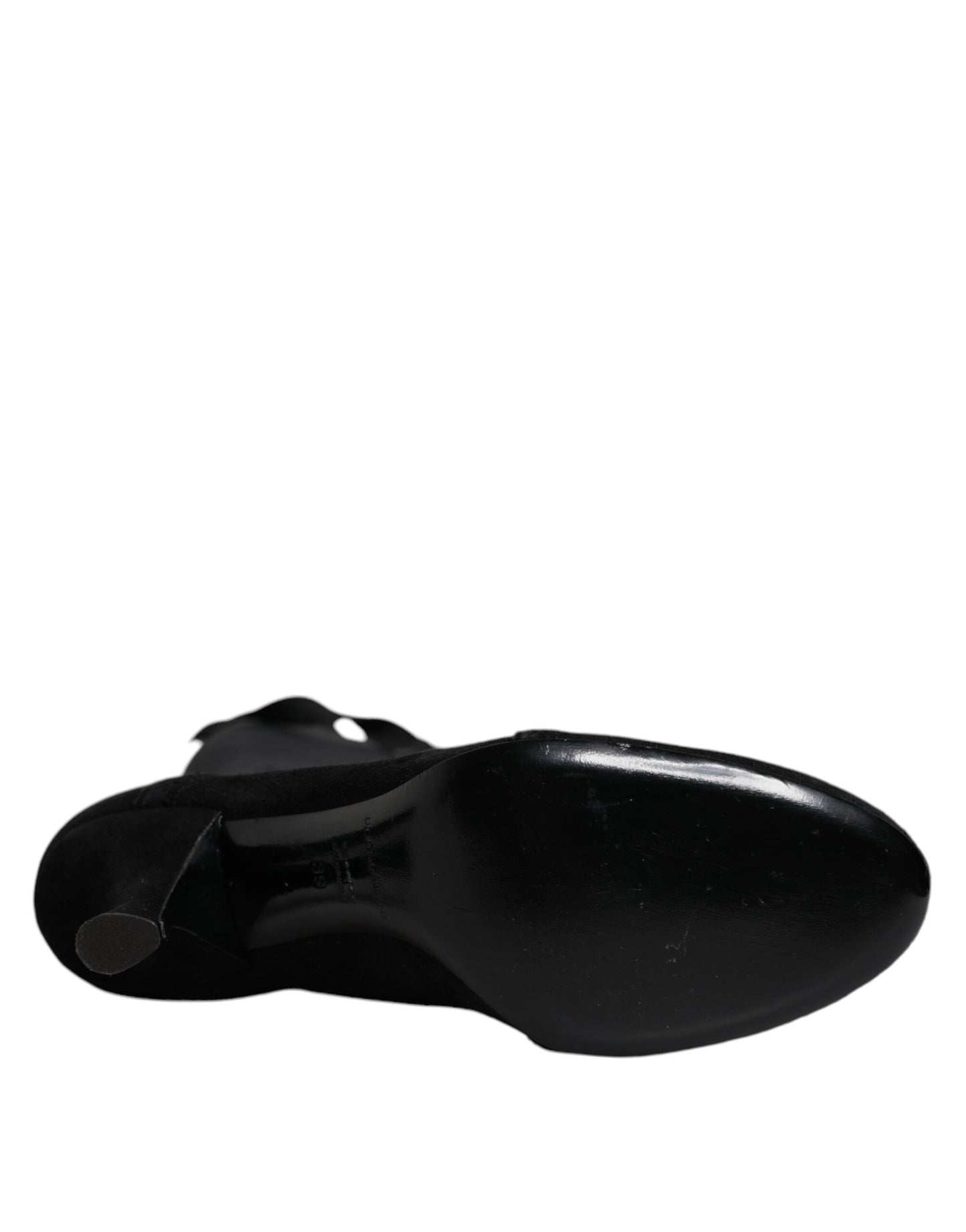 Black Lace Up Heels High Boots Shoes