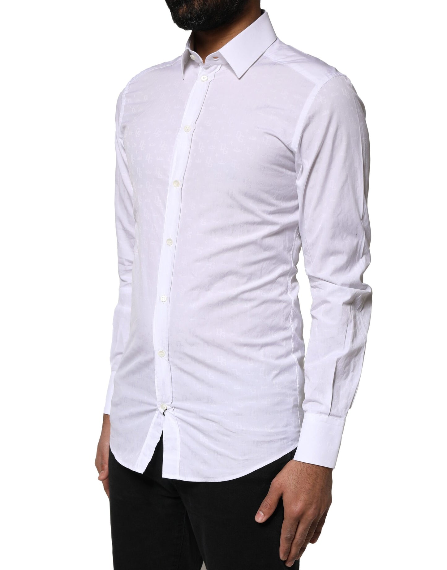 White GOLD Cotton Long Sleeves Dress Shirt