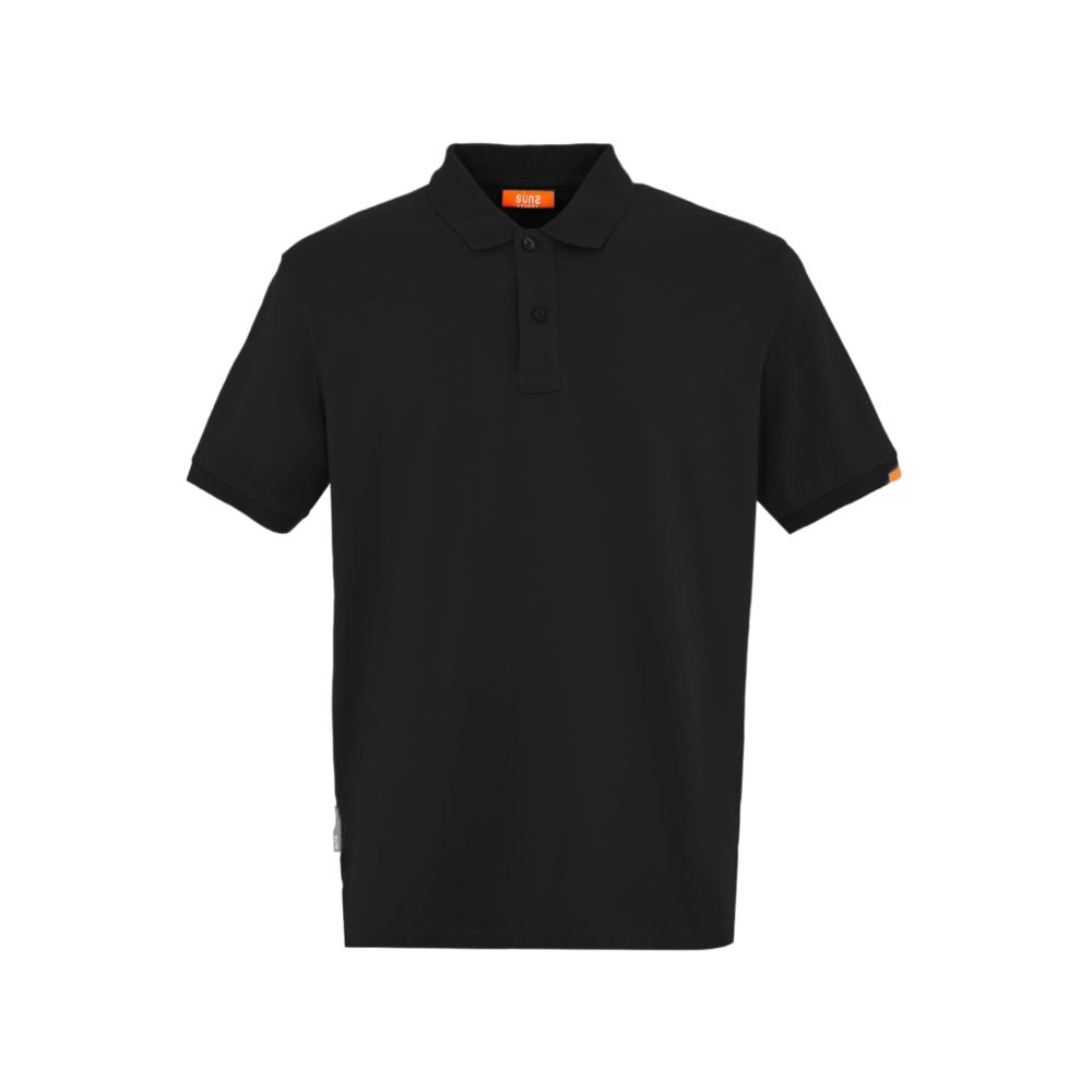 Black Cotton Polo Shirt